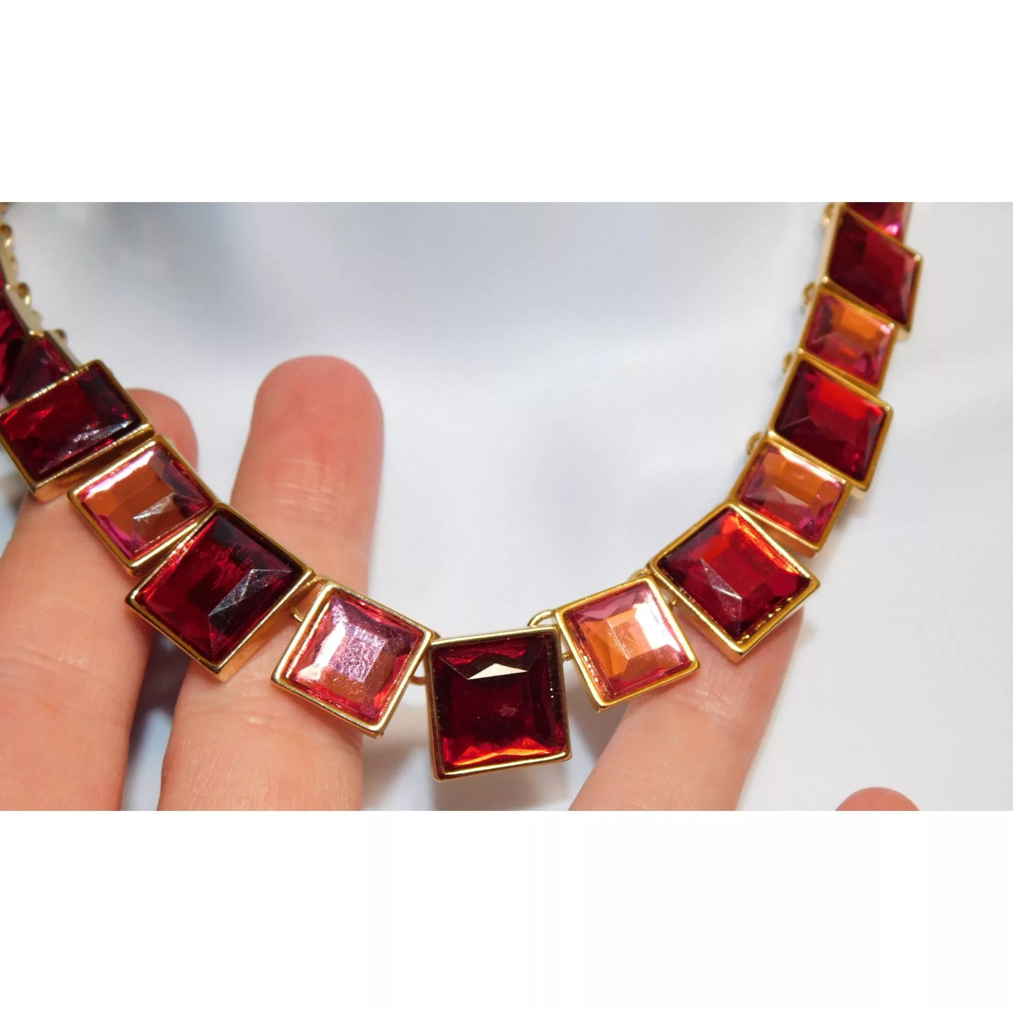 Other Necklaces Other Charming Charlie Pink And Red Tile Necklace Multi