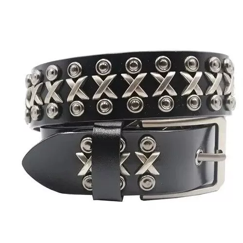 Leather Belts X Rivet Split Leather Belt Black Streetwear