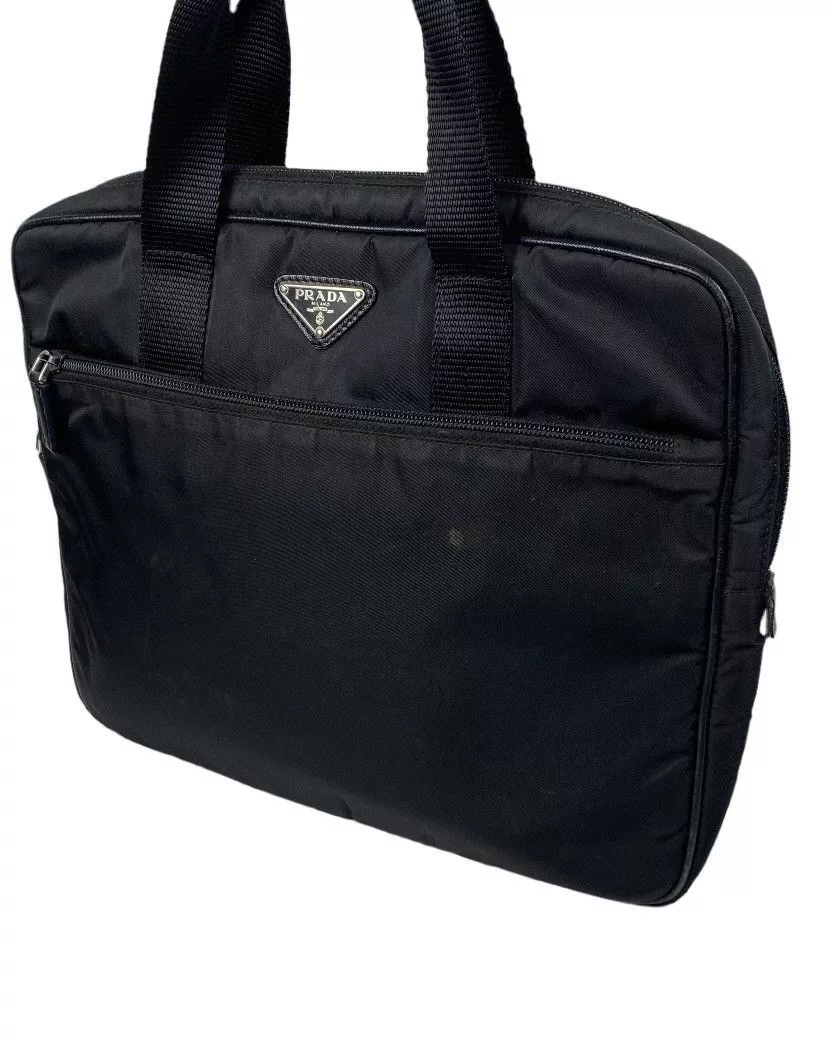 Prada Handle Bags Prada Tessuto Nylon Hand Bag Black