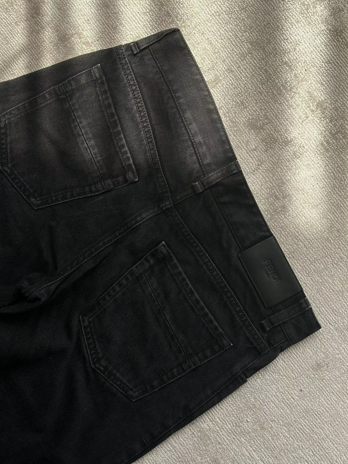 Fendi denim pants Black