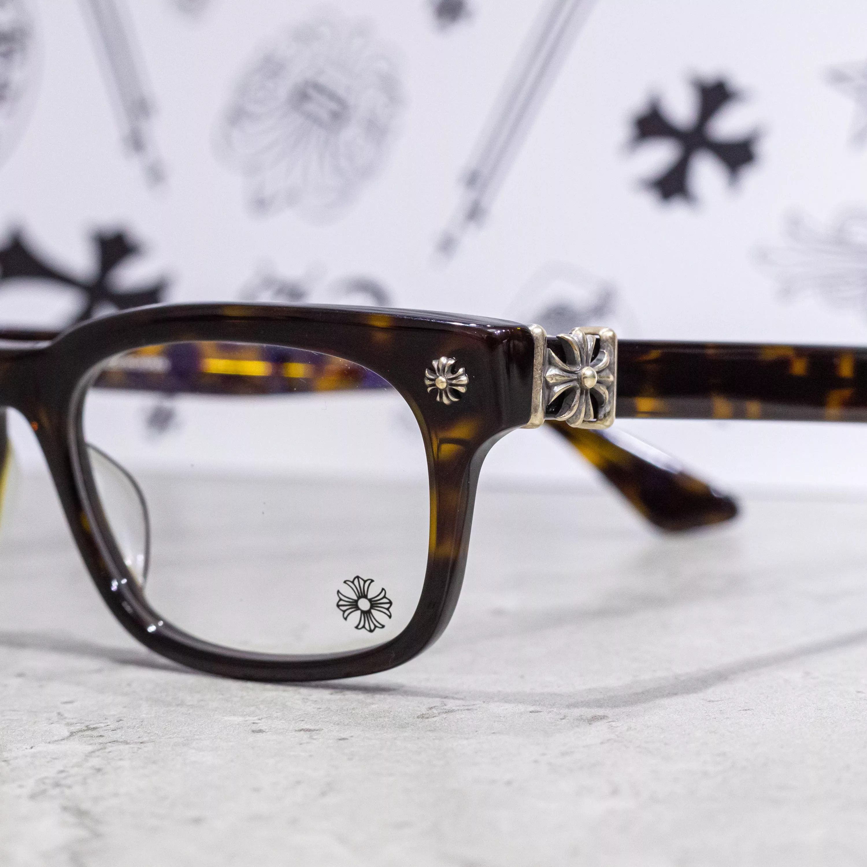 Chrome Hearts Sunglasses CHROME HEARTS VAGILANTE MIDNIGHT TORTOISE Multi