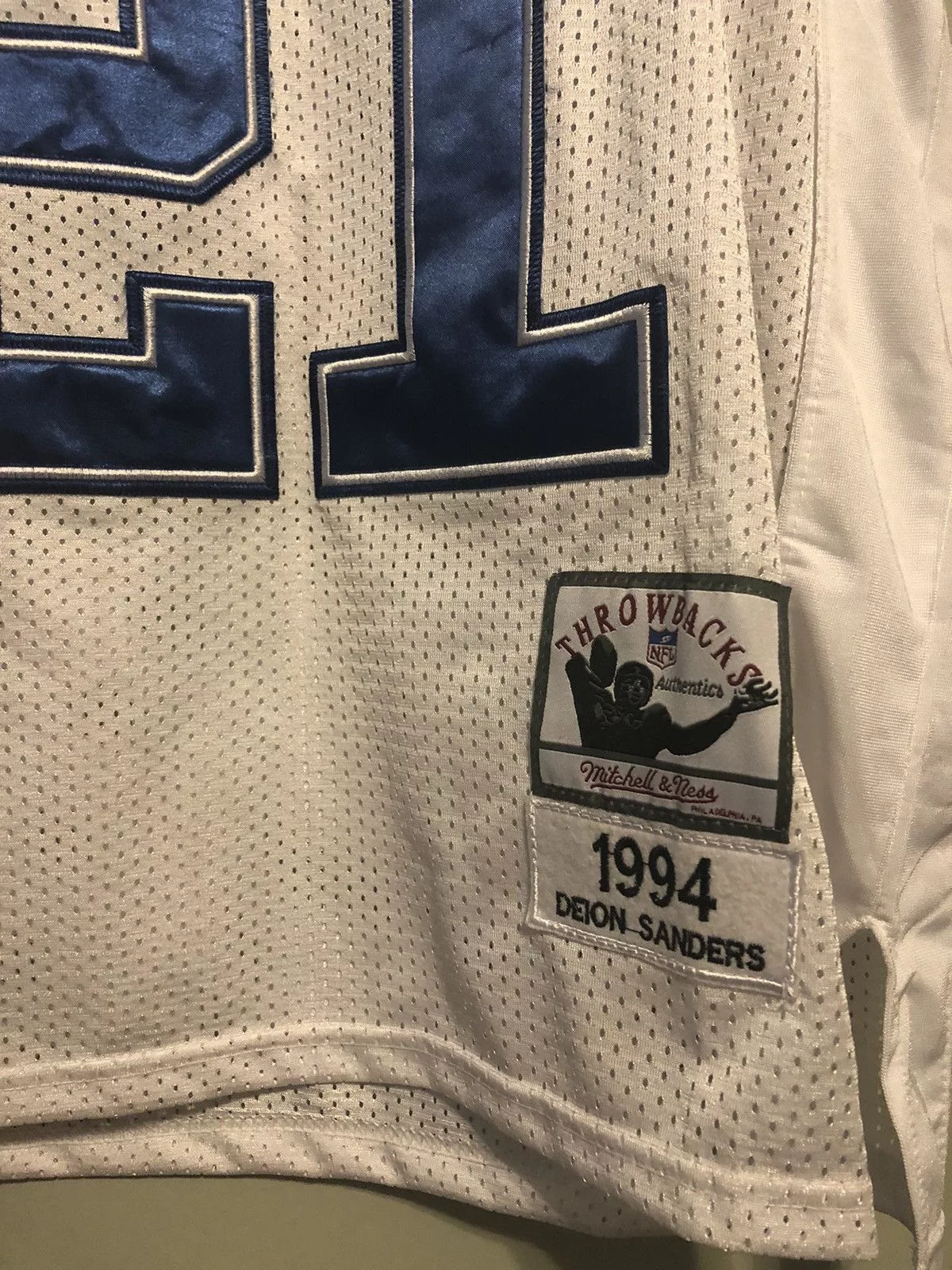 Mitchell & Ness Jerseys Mitchell & Ness × NFL Dallas Cowboys Mitchell & Ness Sanders Jersey White