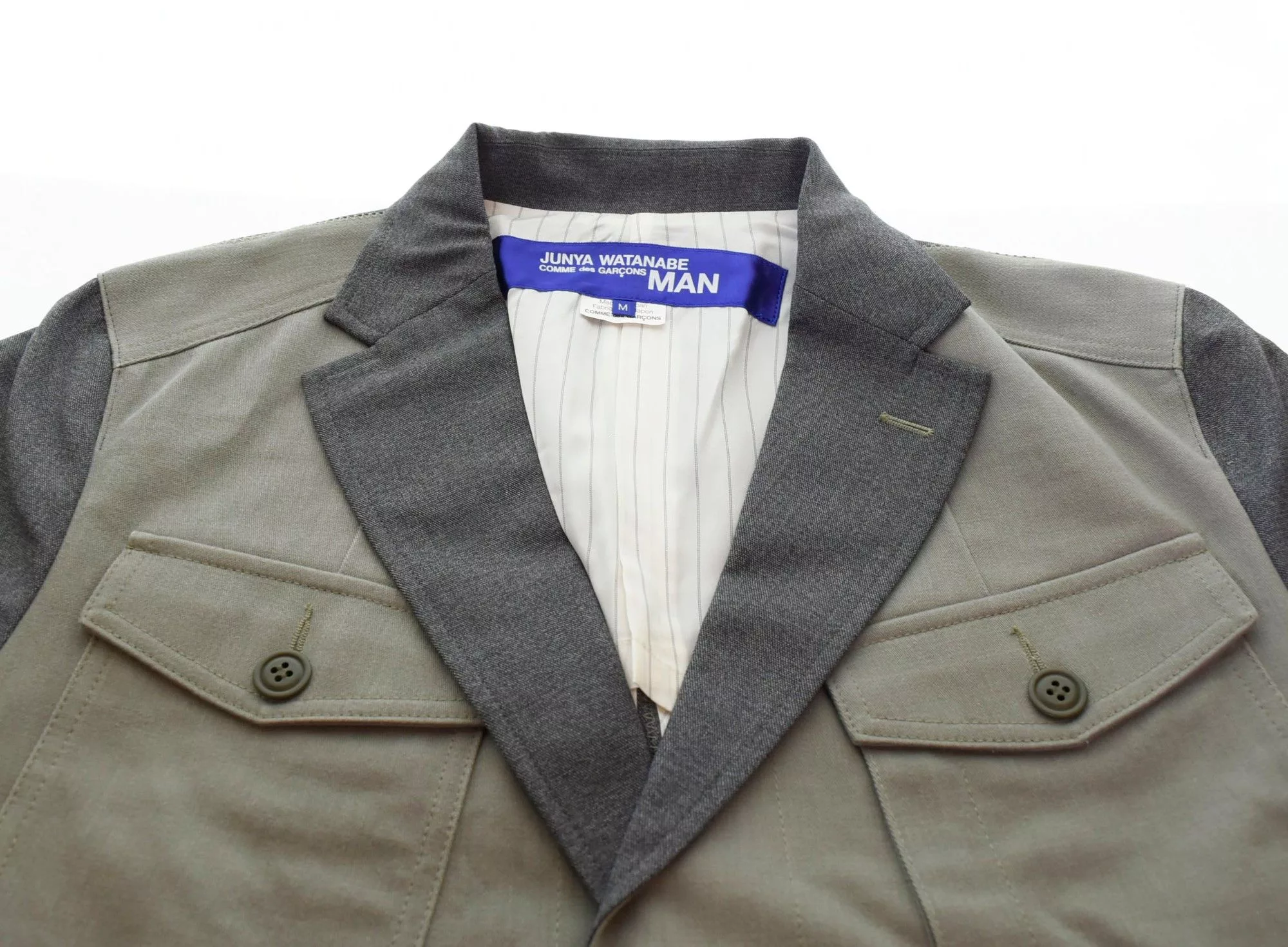 Junya Watanabe Light Jackets Junya Watanabe Jacket Switching Polyester Long Length Gray
