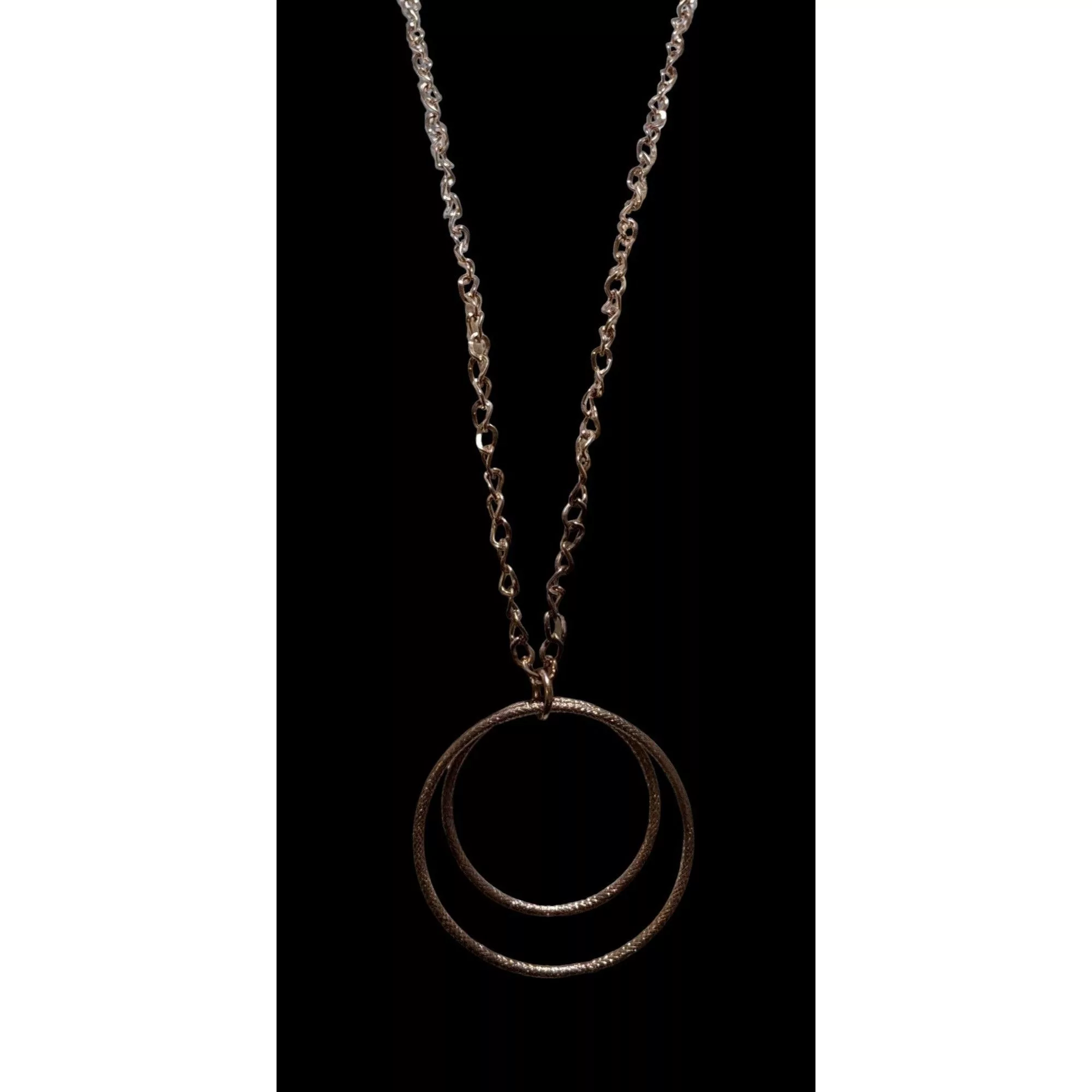 Other Necklaces Other Rose Gold Double Circle Pendant Necklace
