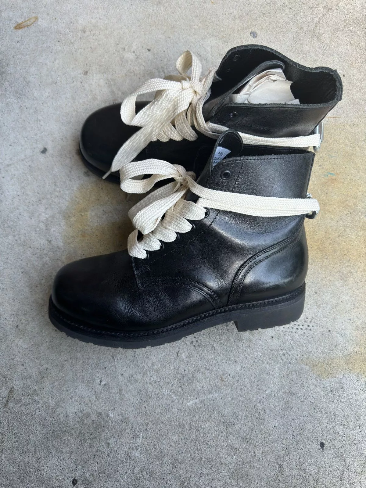 Other Boots Other 1980s Vintage Leather Combat Ankle Boots Black