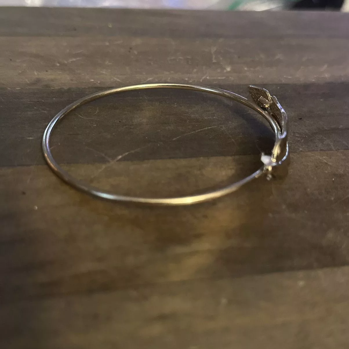 Other Bracelets Other Gold tone feather bangle bracelet