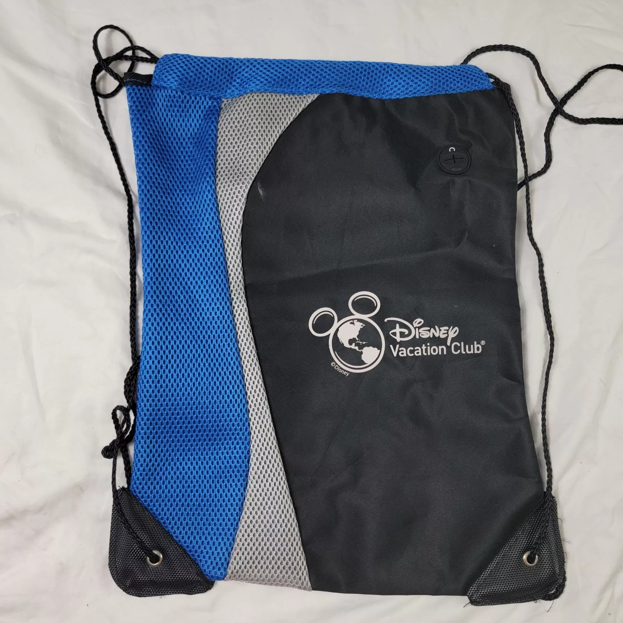 Disney Backpacks Disney Vacation Club DVC Drawstring Backpack Microfiber Mesh Black
