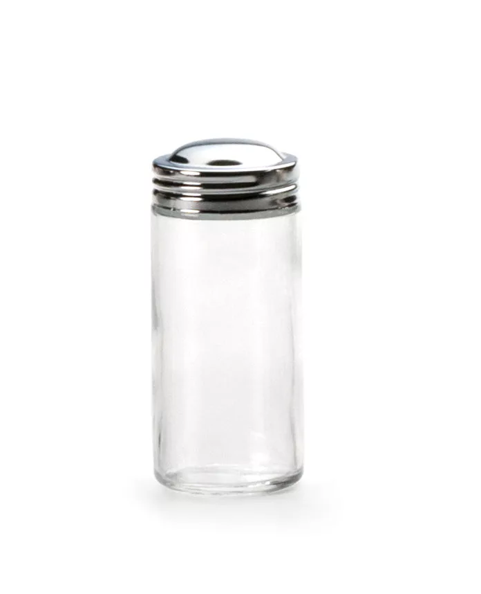 Glass Chrome Top Spice Jar