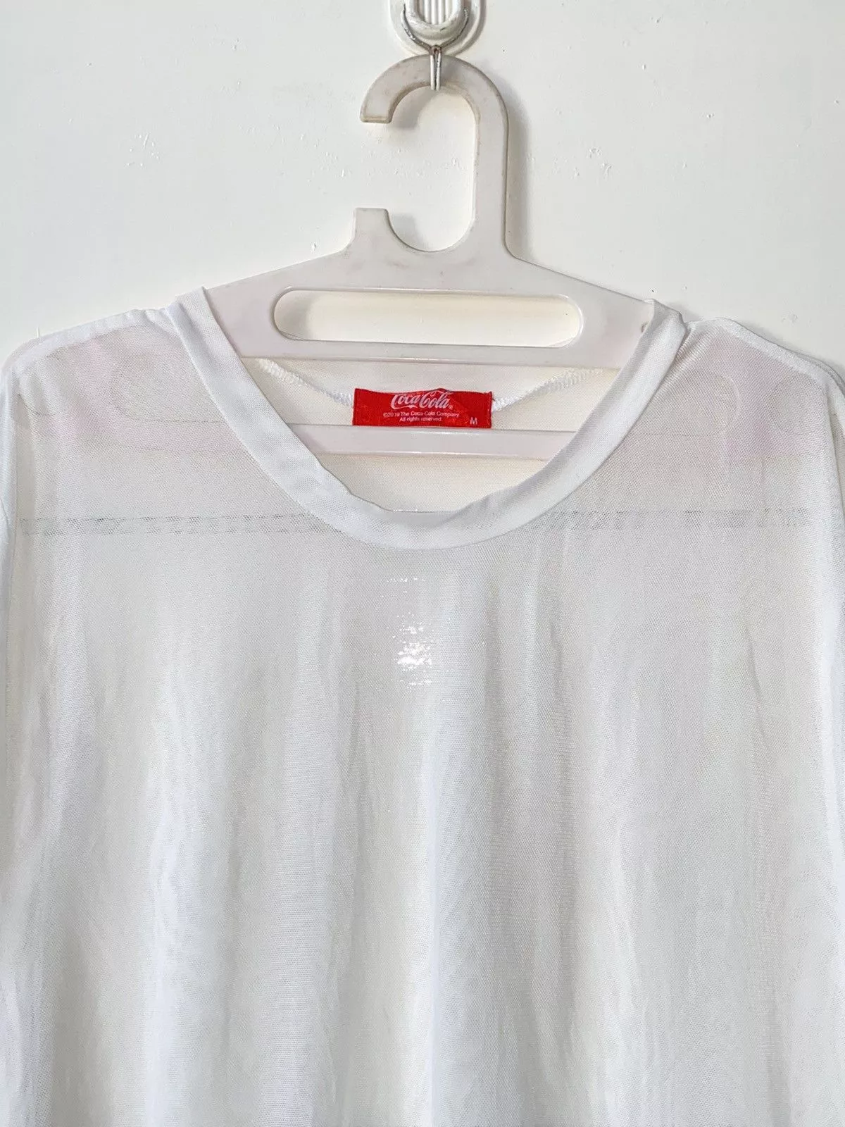 Coca Cola Short Sleeve T Shirts COCA COLA White Mesh T-shirt