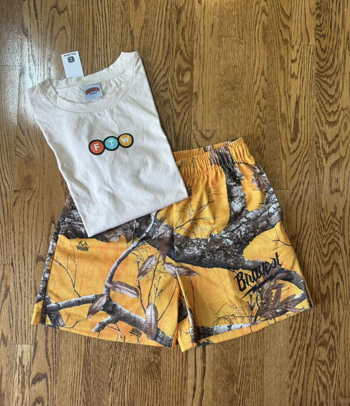 Bravest Studios Shorts Bravest Studios Yellow Gold Real Tree Camo Mesh Shorts- M