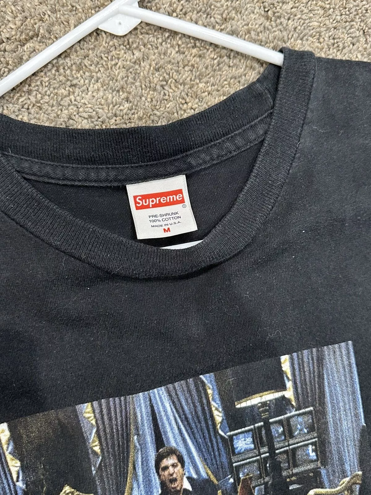 Supreme Short Sleeve T Shirts Supreme Scarface tee Black