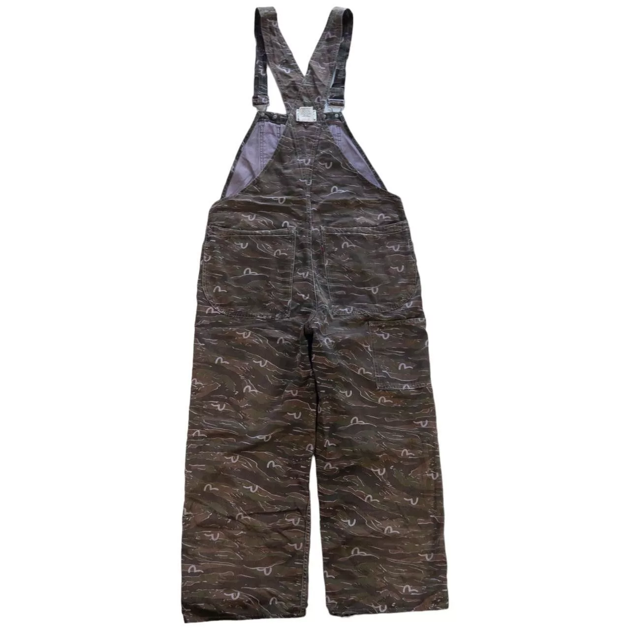 Evisu Overalls Jumpsuits Vintage Evisu Camo Monogram Dungaress Size W36 Brown