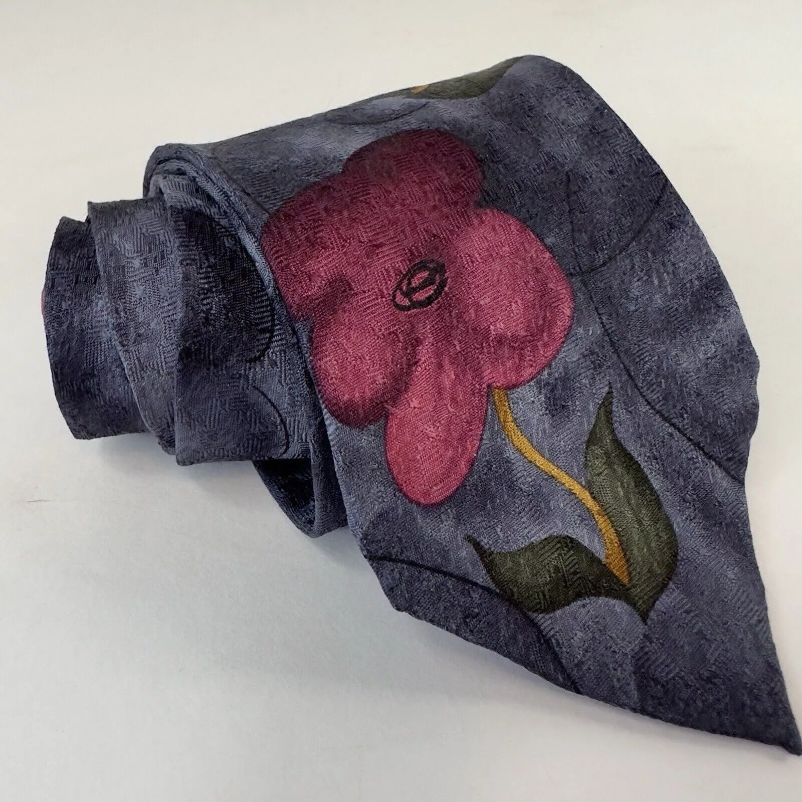Other Ties Pocketsquares Other Jimmy V Tie Floral Lesley Visser Collection Grey/Red Preppy Multi