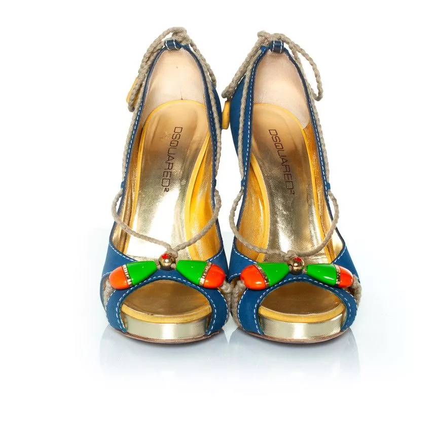 Dsquared2 Heels Dsquared2, Blue suede candy pump