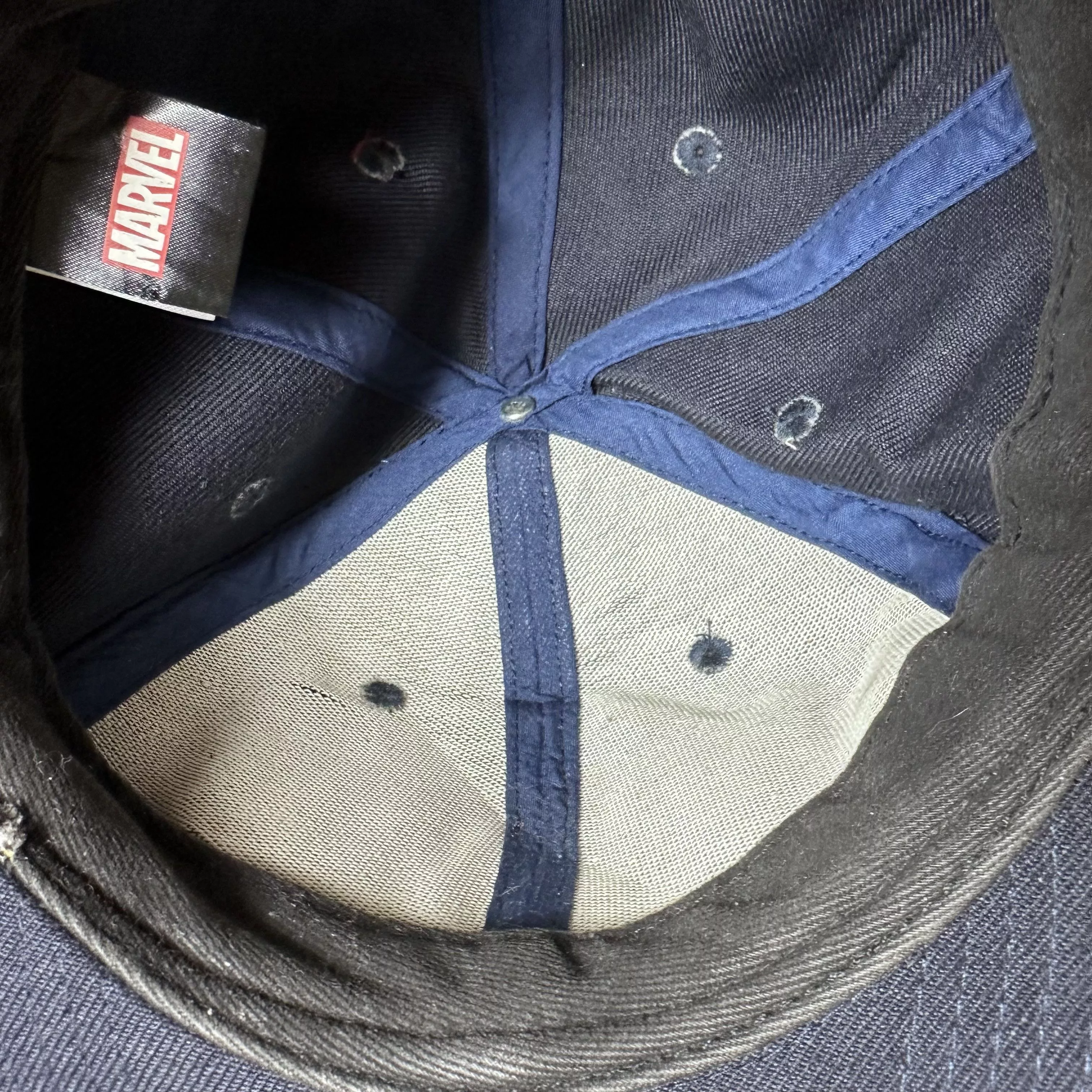 Anime Hats Anime × Marvel Comics 🔥RARE🔥Marvel Studio Logo Embroidery Snapback Cap Hat Black Vintage