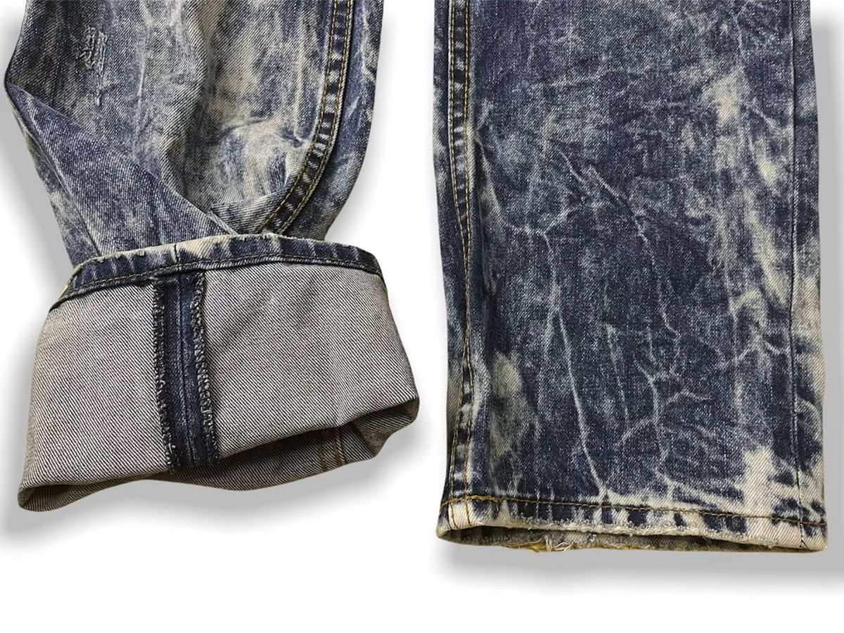 Bleach × Vintage INTERROGATION BLEACH DENIM JEANS AVANT GARDE Blue Avant-Garde