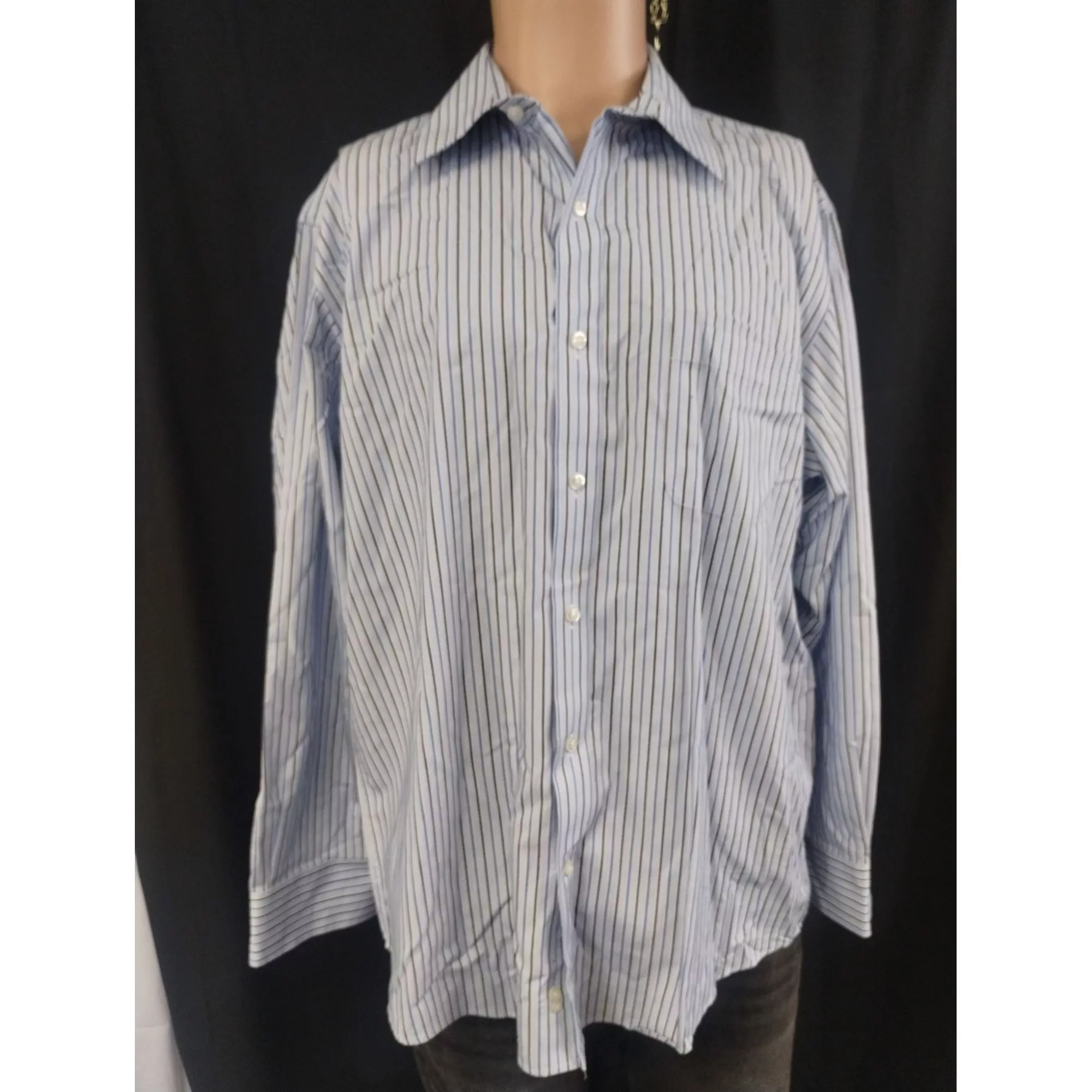 Lands' End Shirts Button Ups Lands' End Men's Shirt/Button up/Long sleeve 16.5-34 SKU3181 Blue