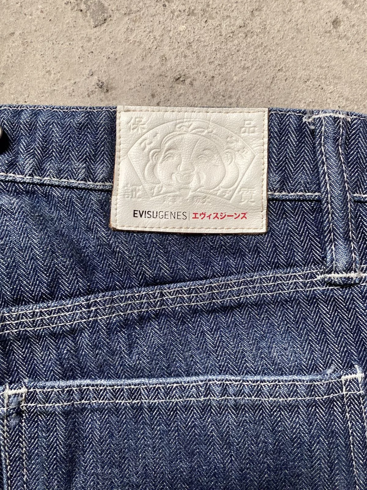 Evisu Jeans Evisu Seagull Big Logo Carpenter Pants Blue