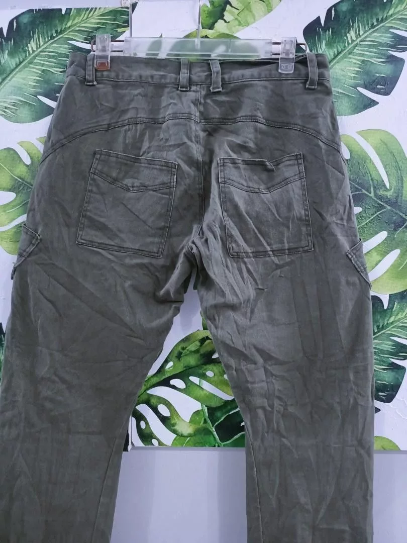 Japanese Brand Casual Pants Japanese Brand × Voodoo Tactical Multipocket tactical cargo pants stretchable Green Streetwear