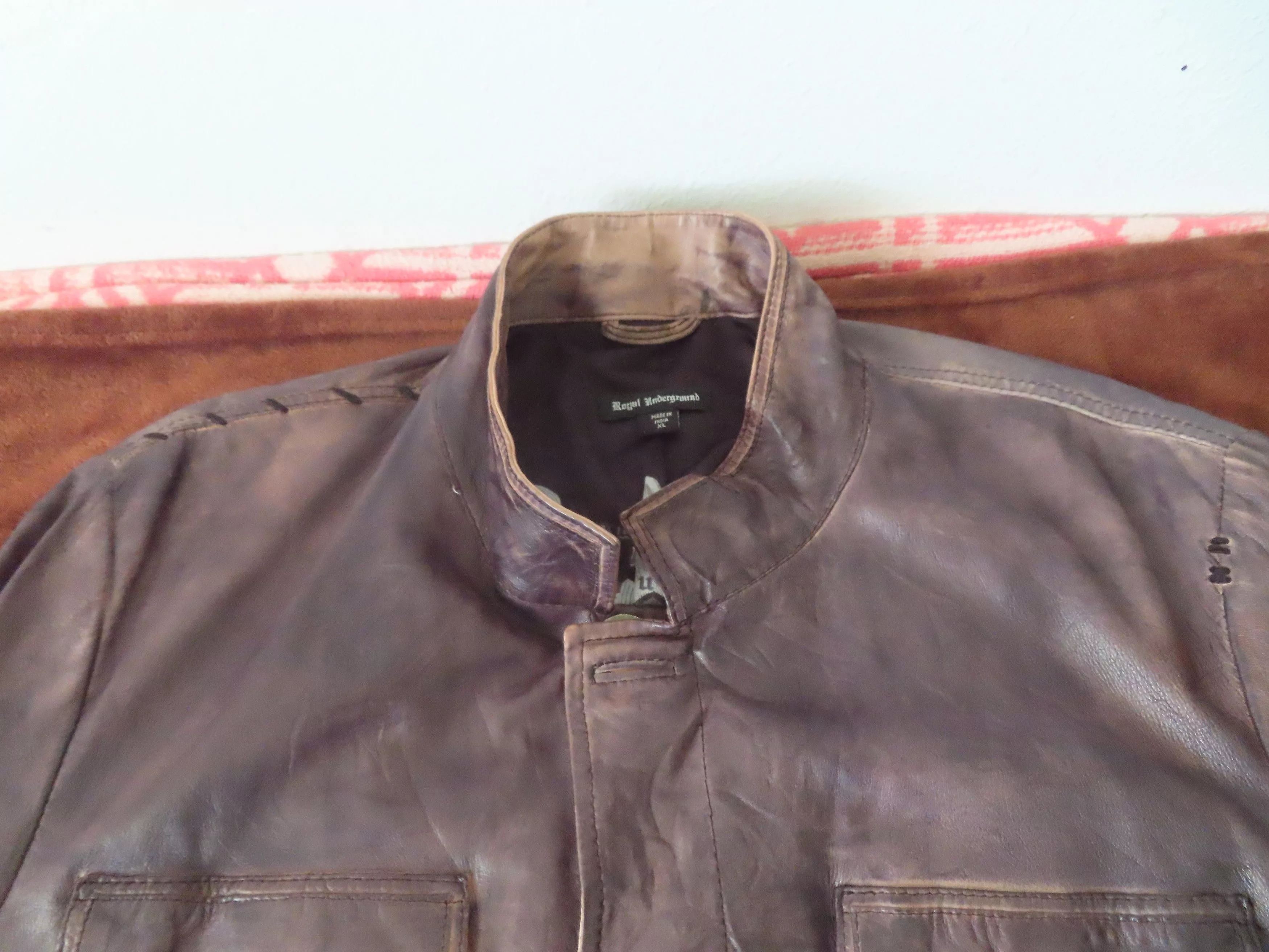 Royal Underground Leather Jackets Royal Underground × Vintage Royal Underground Leather Jacket RARE Brown