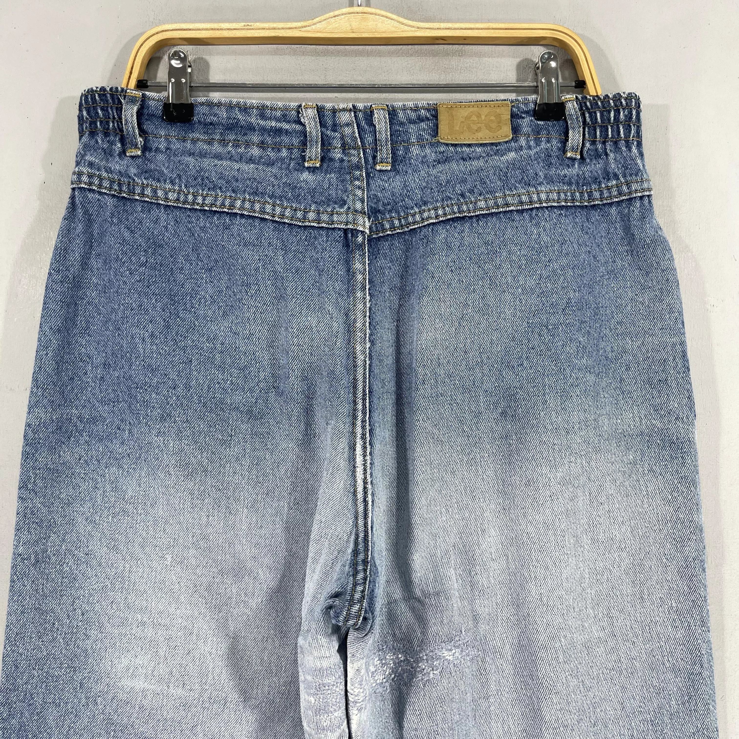 Lee Jeans Size 34 Vintage Distressed Lee High Waisted Petite Jeans Blue