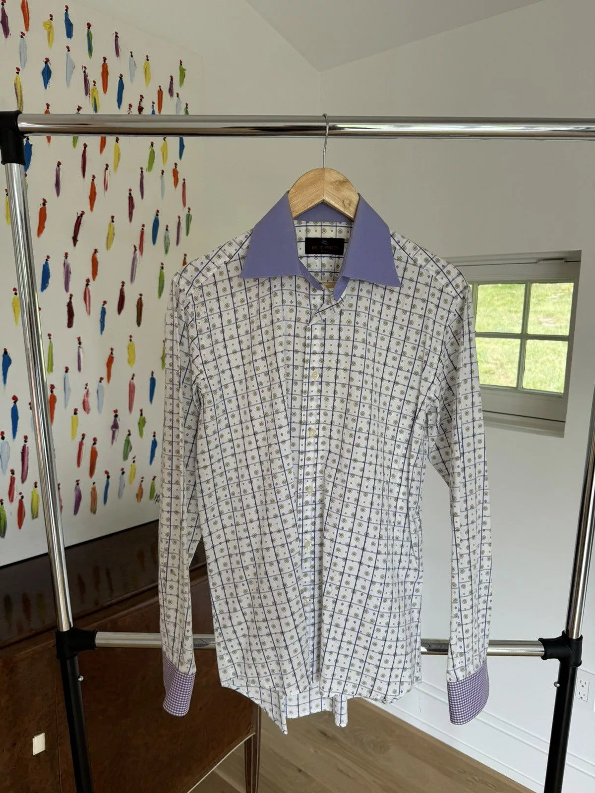Etro Formal Shirting Etro Milano Pattern Button Down White