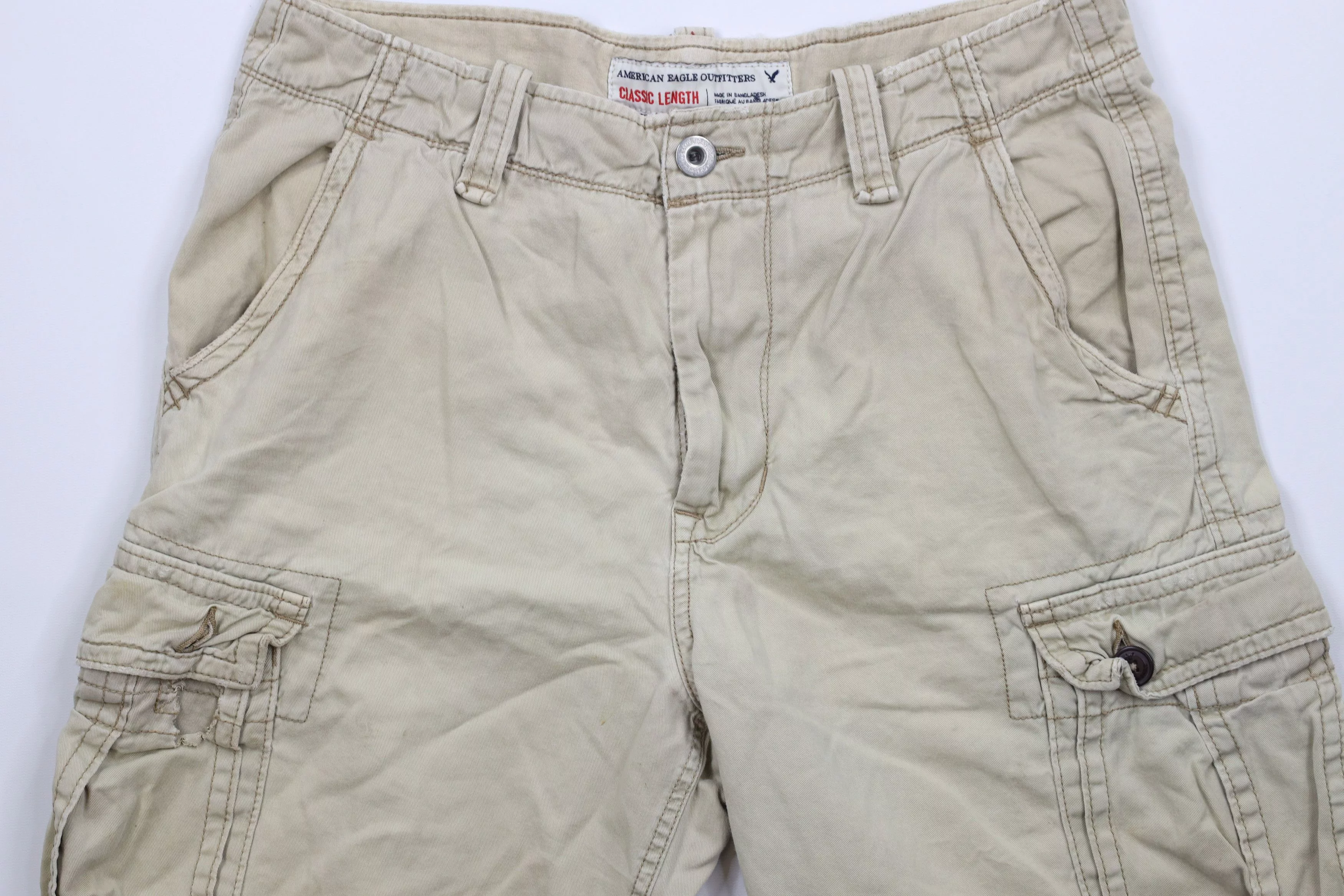 American Eagle Outfitters Shorts American Eagle Outfitters × Vintage Vintage American Eagle Outfitters Length Cargo Shorts Beige