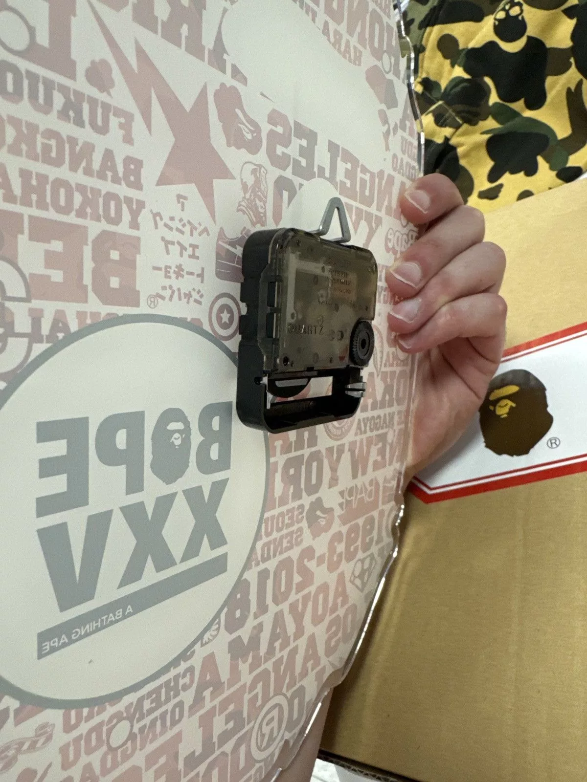 Bape Miscellaneous Bape XXV Ape Head Clock Red