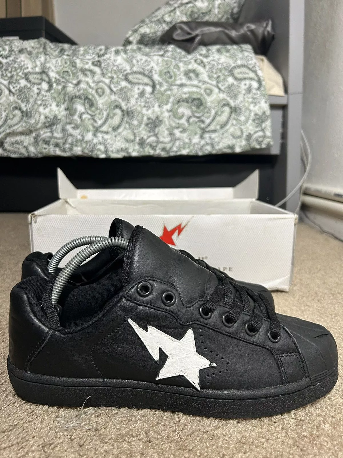Bape Low Top Sneakers Bape Skullsta Black