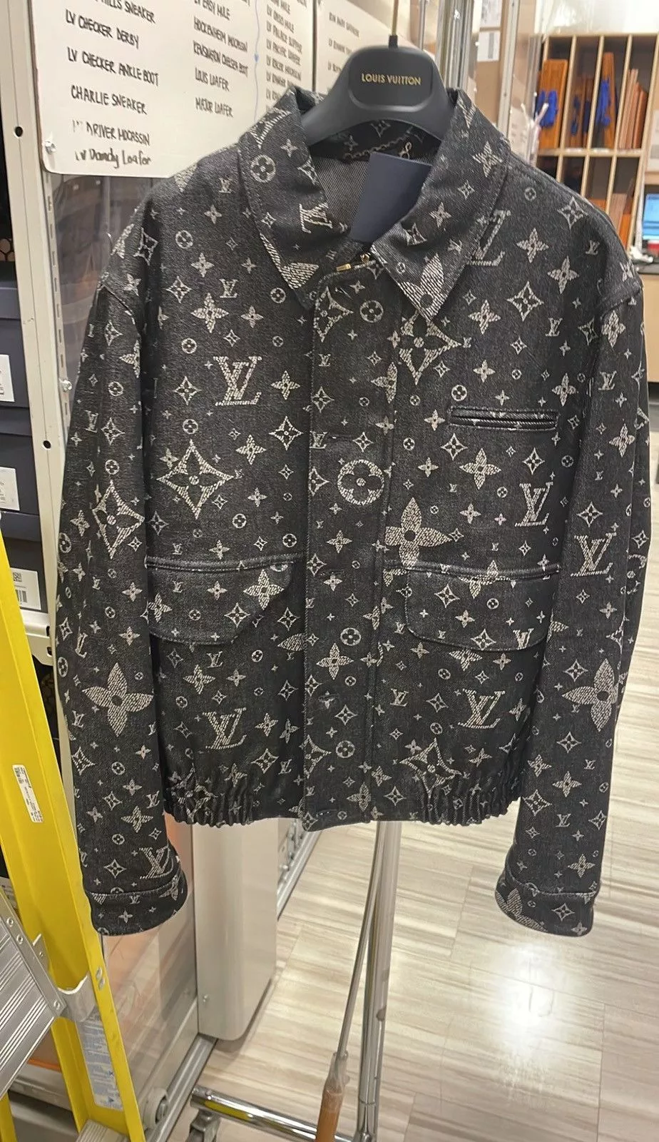 Louis Vuitton Denim Jackets Louis Vuitton Monogram Printed Denim Jacket Black