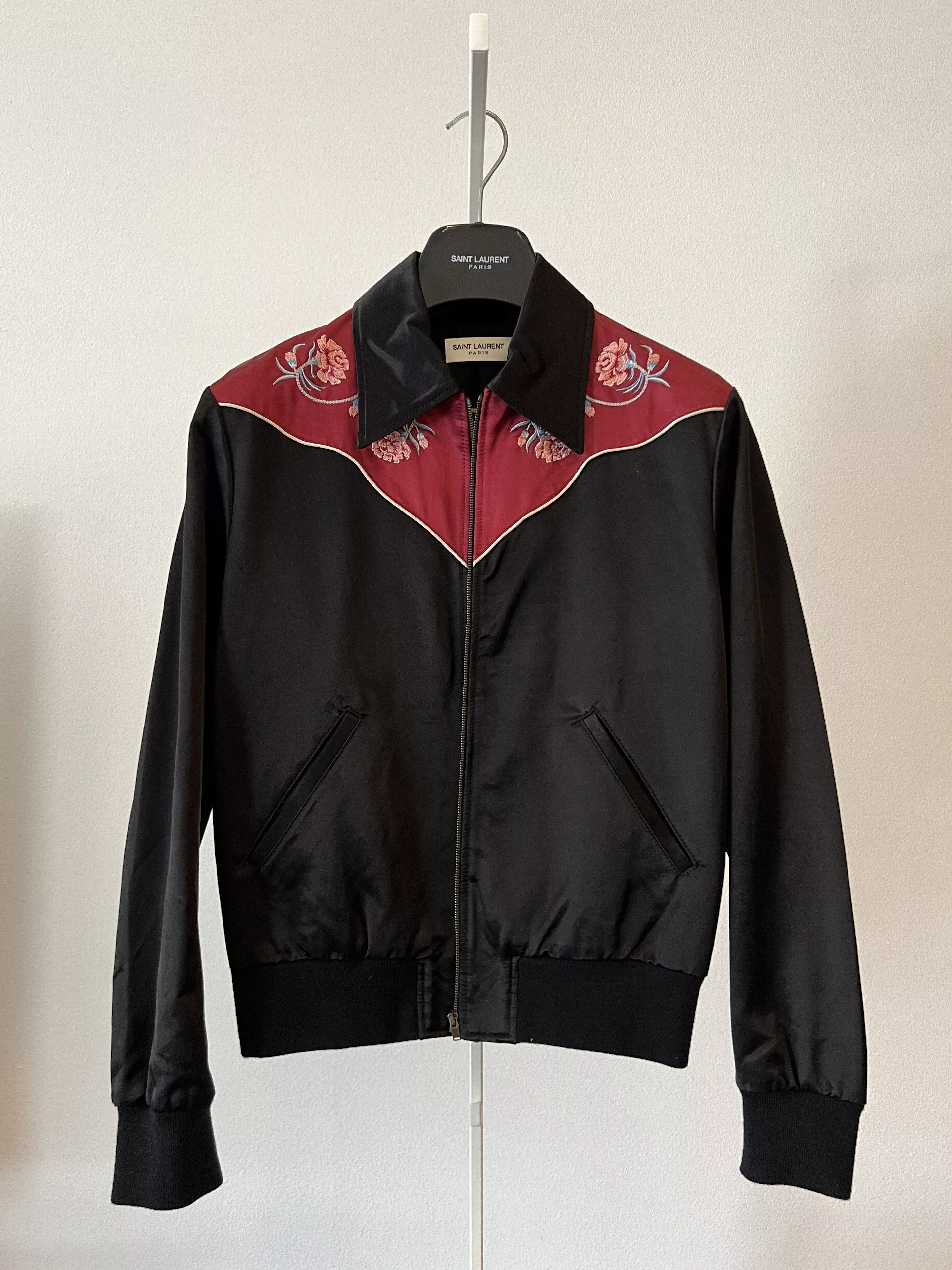Saint Laurent Paris Bombers Saint Laurent Paris Western Teddy Jacket Black