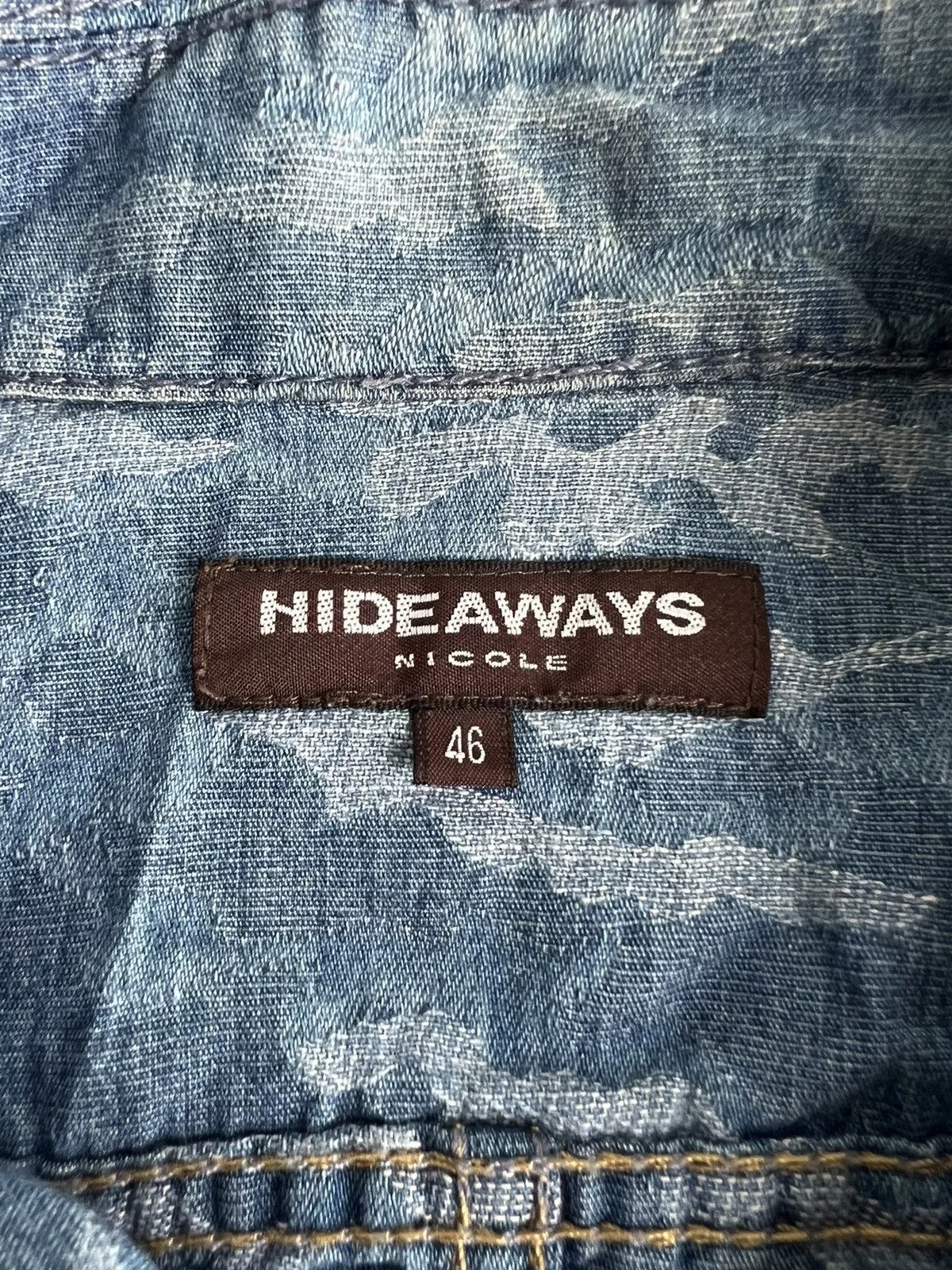 HIDEAWAYS Denim Jackets HIDEAWAYS × If Six Was Nine Hideaways Military Cargo Pocket Bono Work Tactical Shirt Jkt Black Vintage