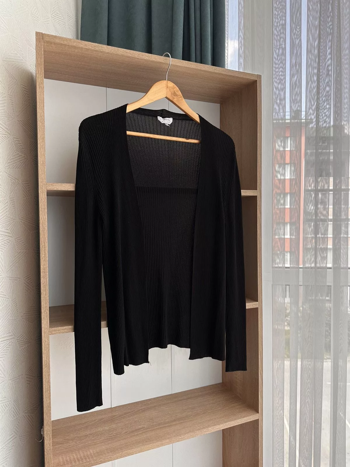 Max Mara Sweaters Max Mara × Vintage Vintage Max Mara Luxury Virgin Wool Formal Cardigan Black