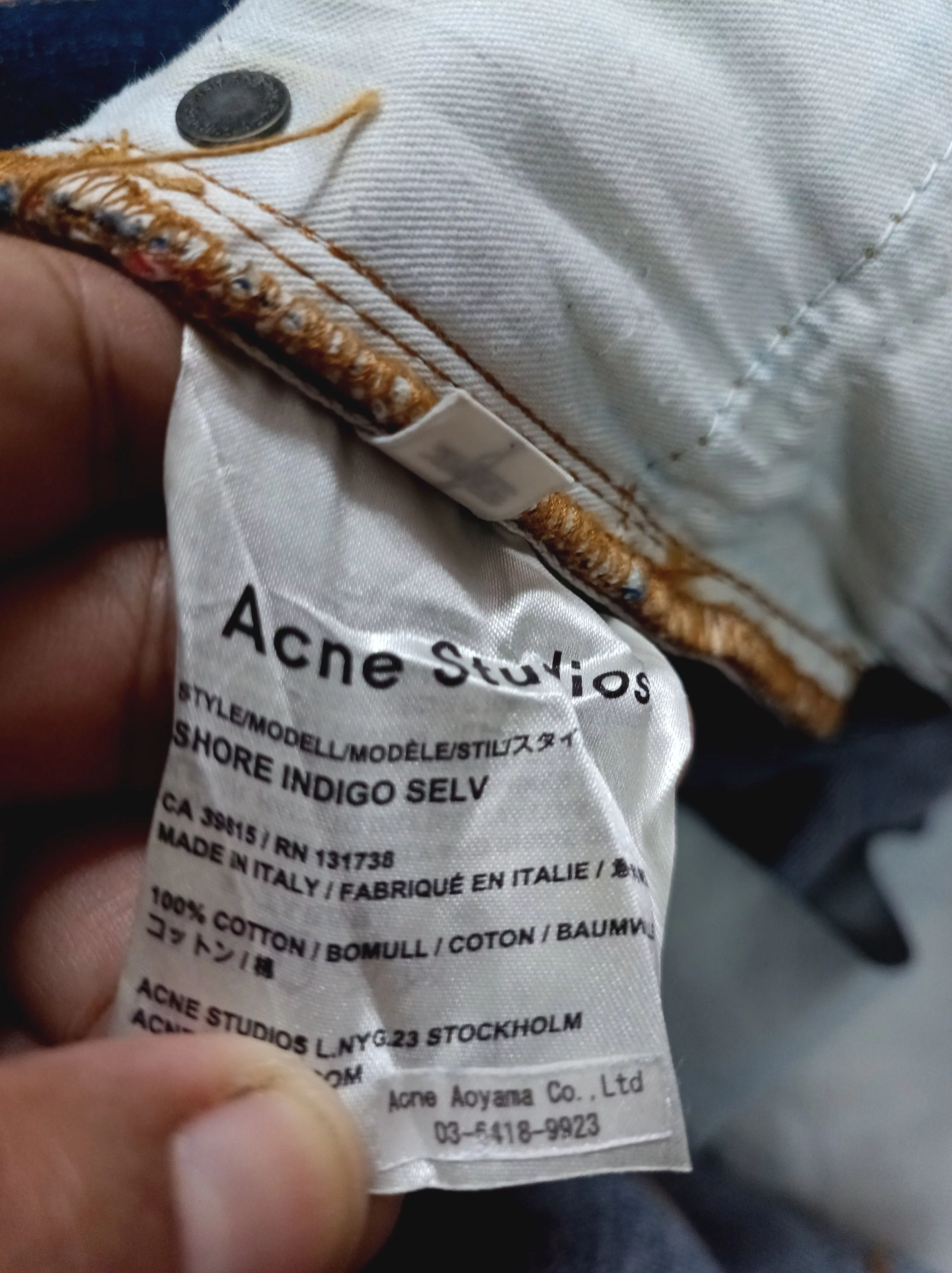 Acne Studios Denim Acne Studios ACNE STUDIO selvedge Baggy or loose denim vintage 90s Blue