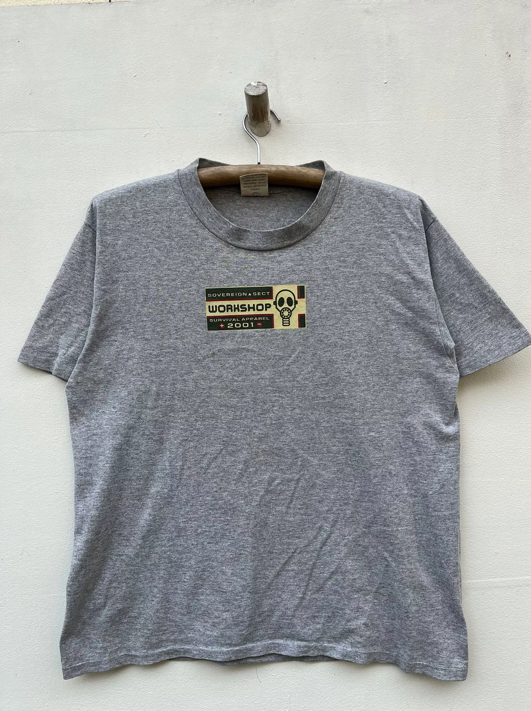 Alien Workshop Short Sleeve T Shirts Vintage Alien Workshop Single Stitching Skateboarding Sk8 Gray
