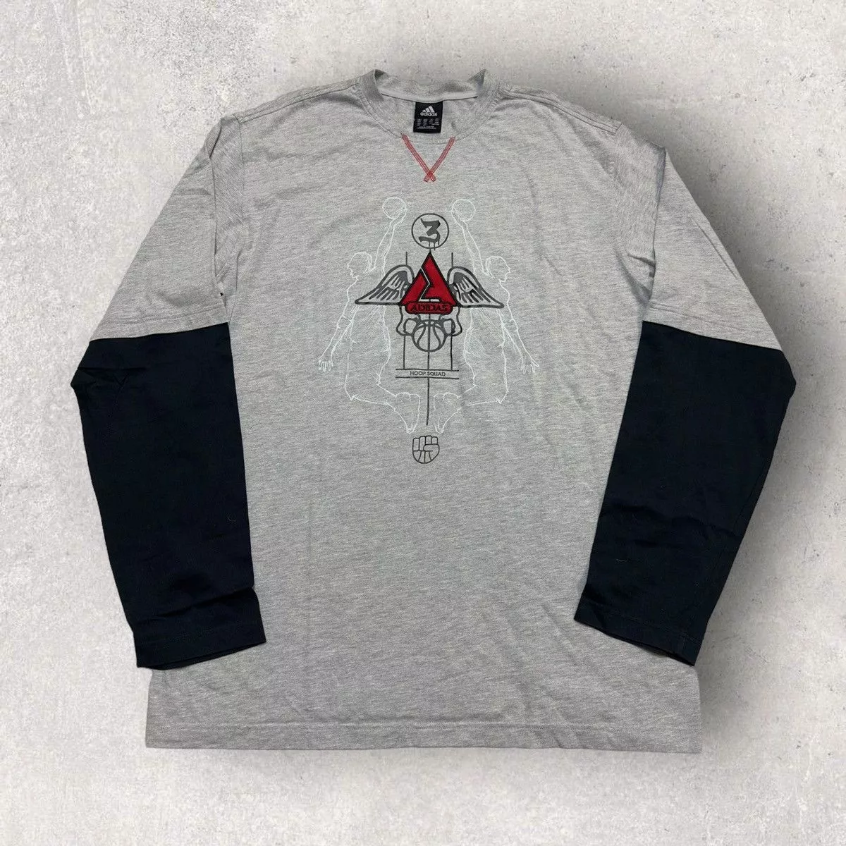 Adidas Long Sleeve T Shirts Adidas × Vintage Vintage Adidas Basketball long sleeve tee Gray