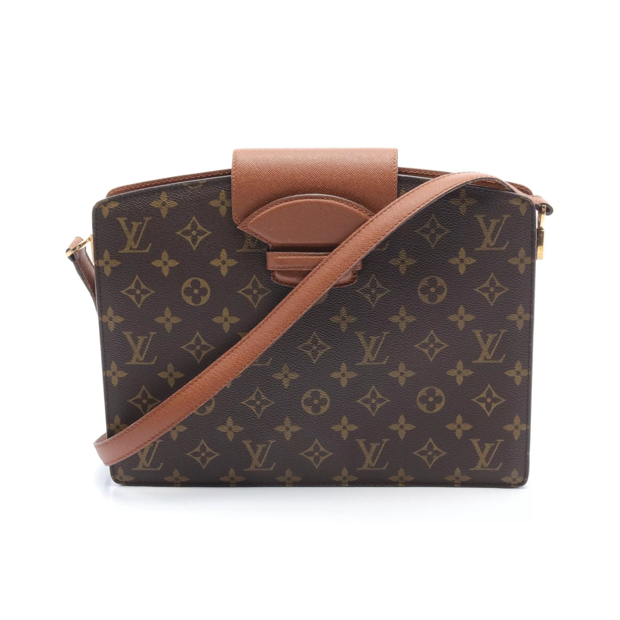 Louis Vuitton Shoulder Bags Louis Vuitton Crucell Monogram Shoulder Bag Leather Brown