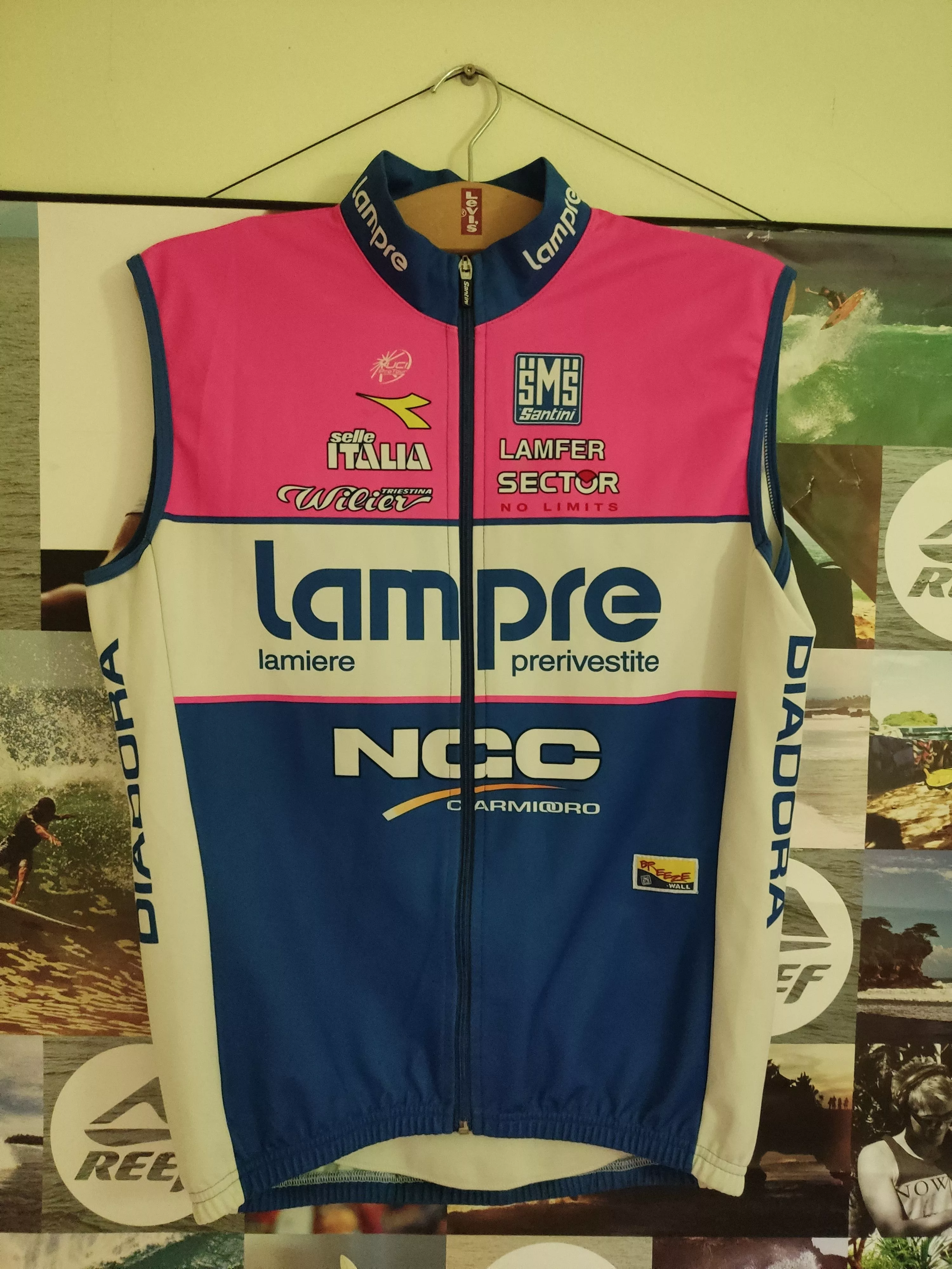 Designer Vests Designer × Vintage Lampre cycling Vest 2009 rare vintage Pink Sportswear