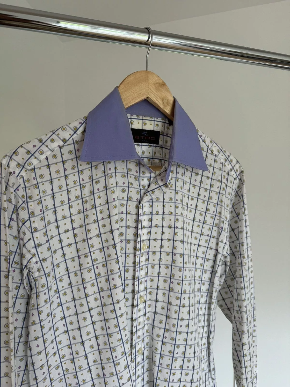 Etro Formal Shirting Etro Milano Pattern Button Down White