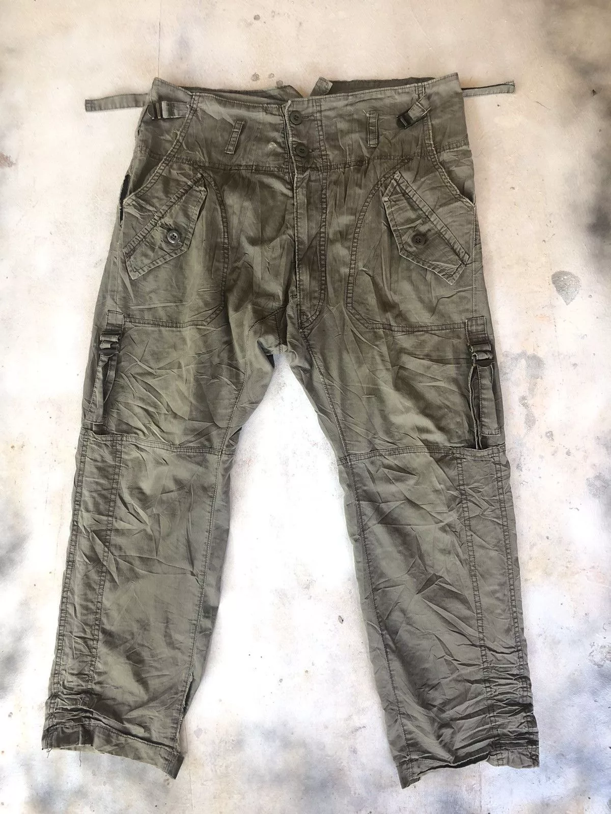 Final Home Casual Pants Final Home × Issey Miyake 🔥OG Final Home🇯🇵 Cargo tactical military pant Gray Vintage