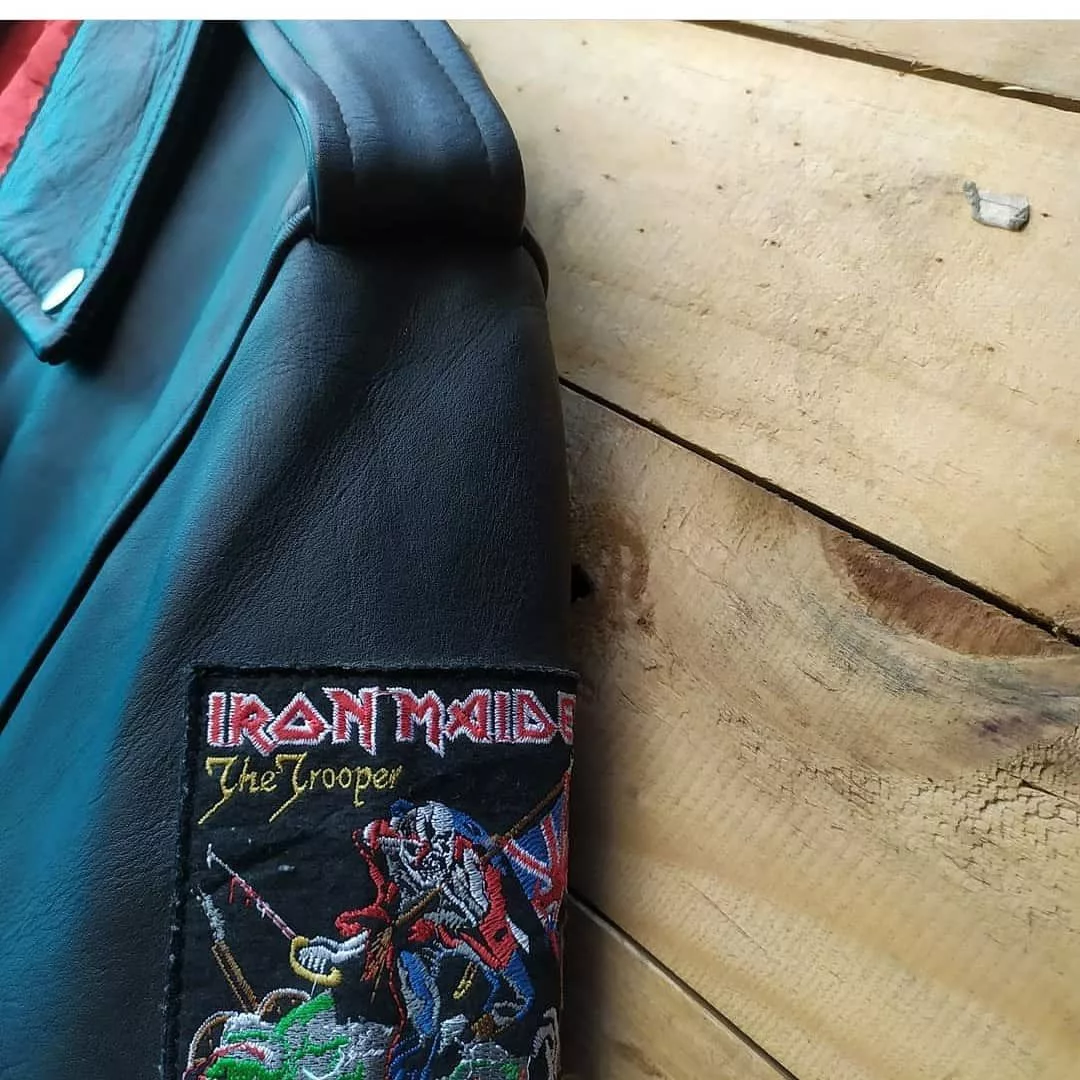 Genuine Leather Leather Jackets Genuine Leather MHR LEATHER RAMONES JACKET FULL PATCHES NEWYORK DOLS, AADCC Black