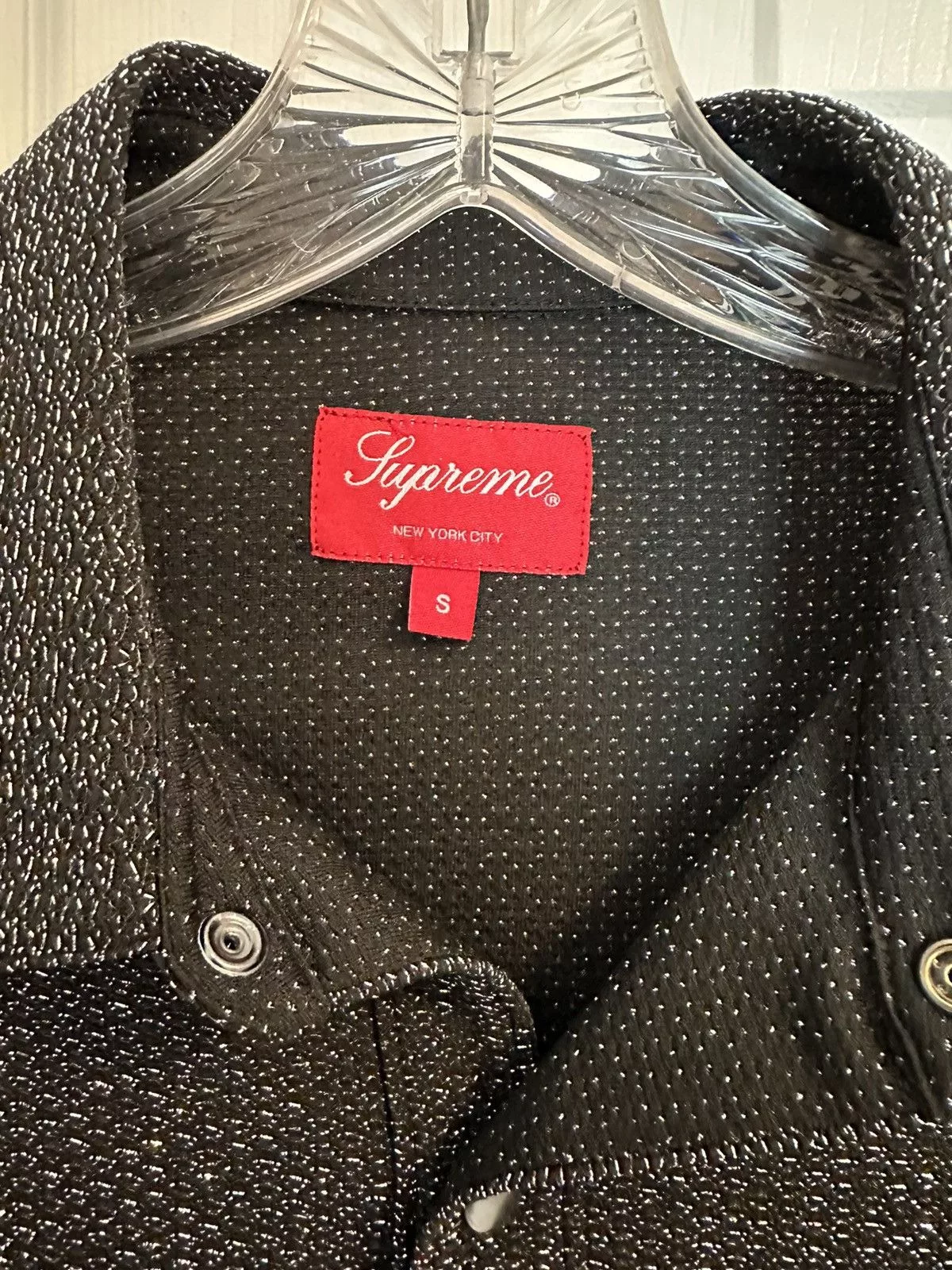 Supreme Shirts Button Ups Supreme Lurex Button up Black