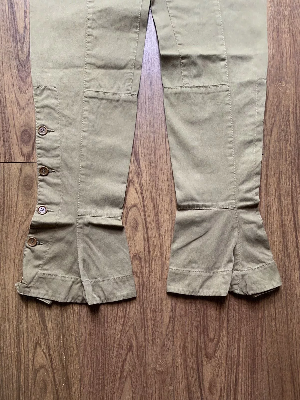 Prada Casual Pants Prada 2000s Flared Buttoned Trousers Brown