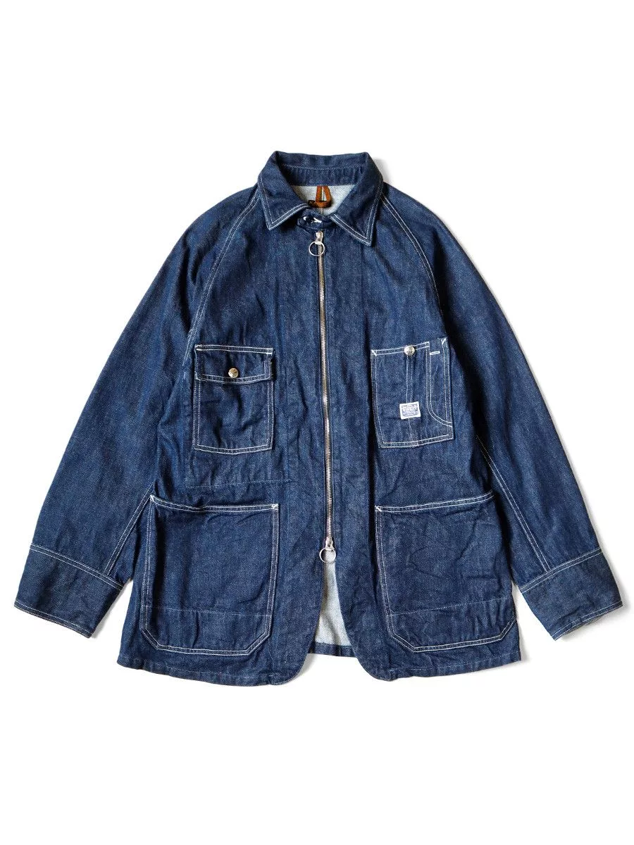 Kapital Denim Jackets kapital 11.5oz denim ZIPPER coverall jacket Blue
