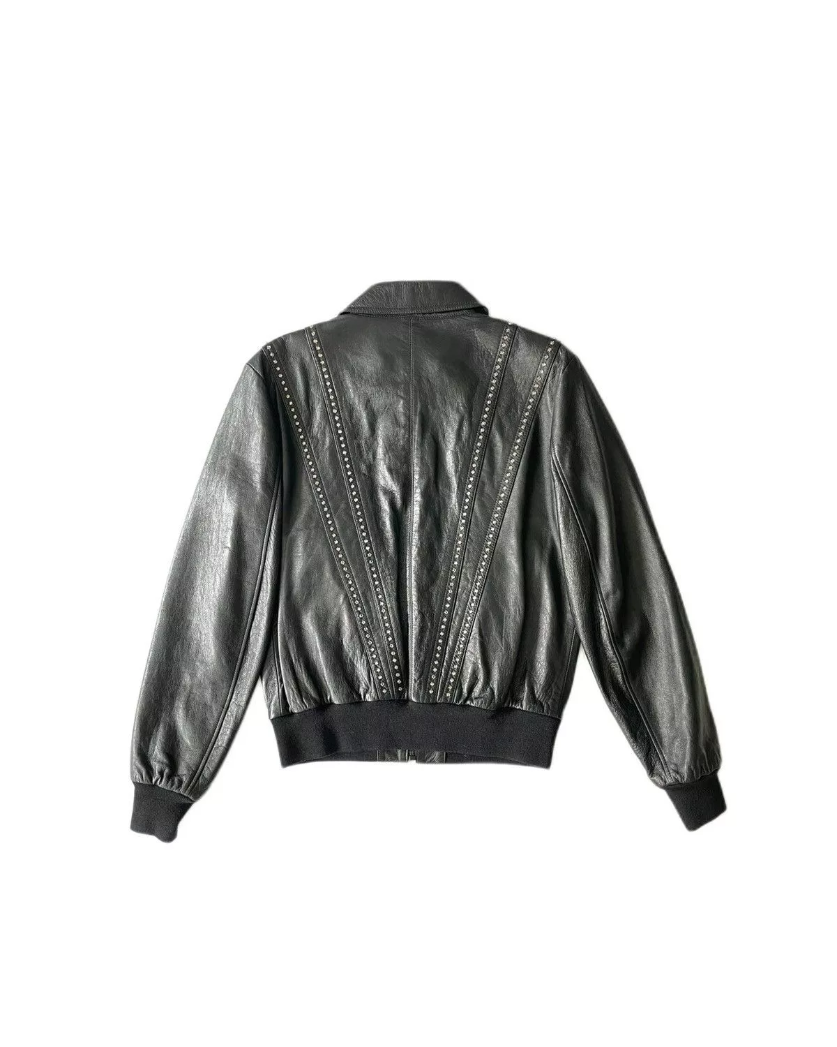 Celine Leather Jackets Celine Rhinestone Leather Jacket Black