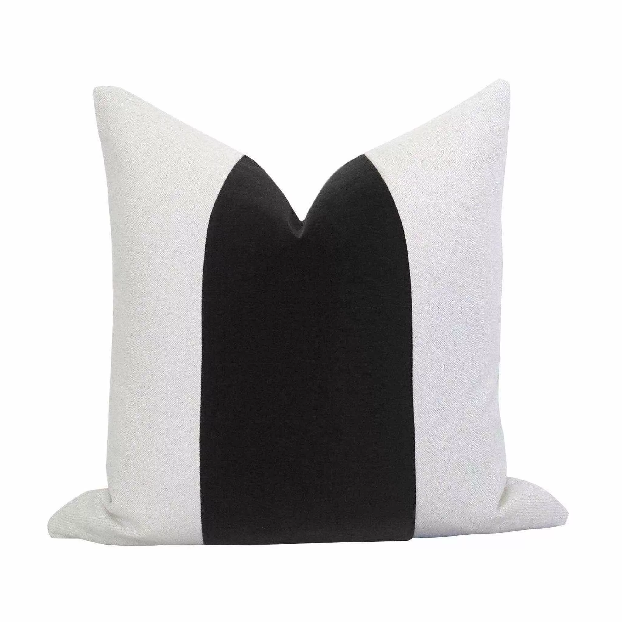Black and White Pillow Cover 20x20 - Curated Home Decor