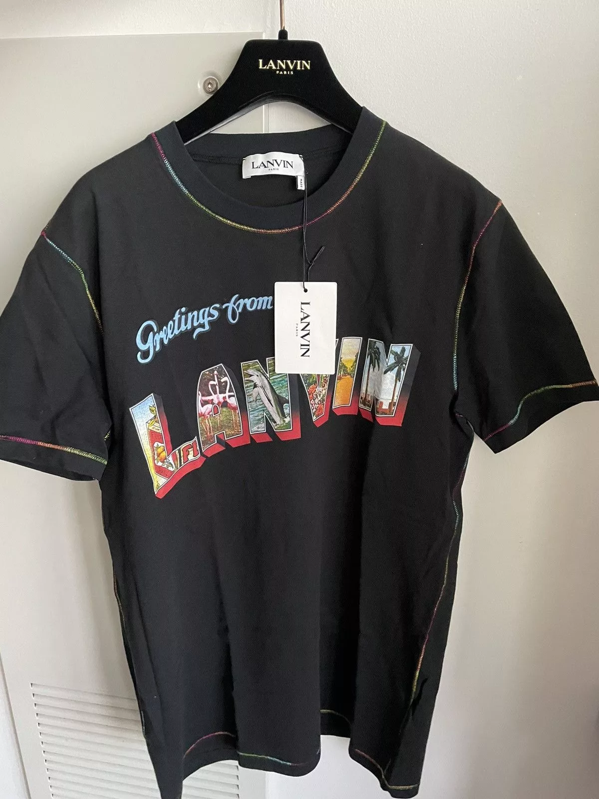 Lanvin Short Sleeve T Shirts Lanvin Super Runway Logo Tee T-shirt Limited Edition Brand New Black
