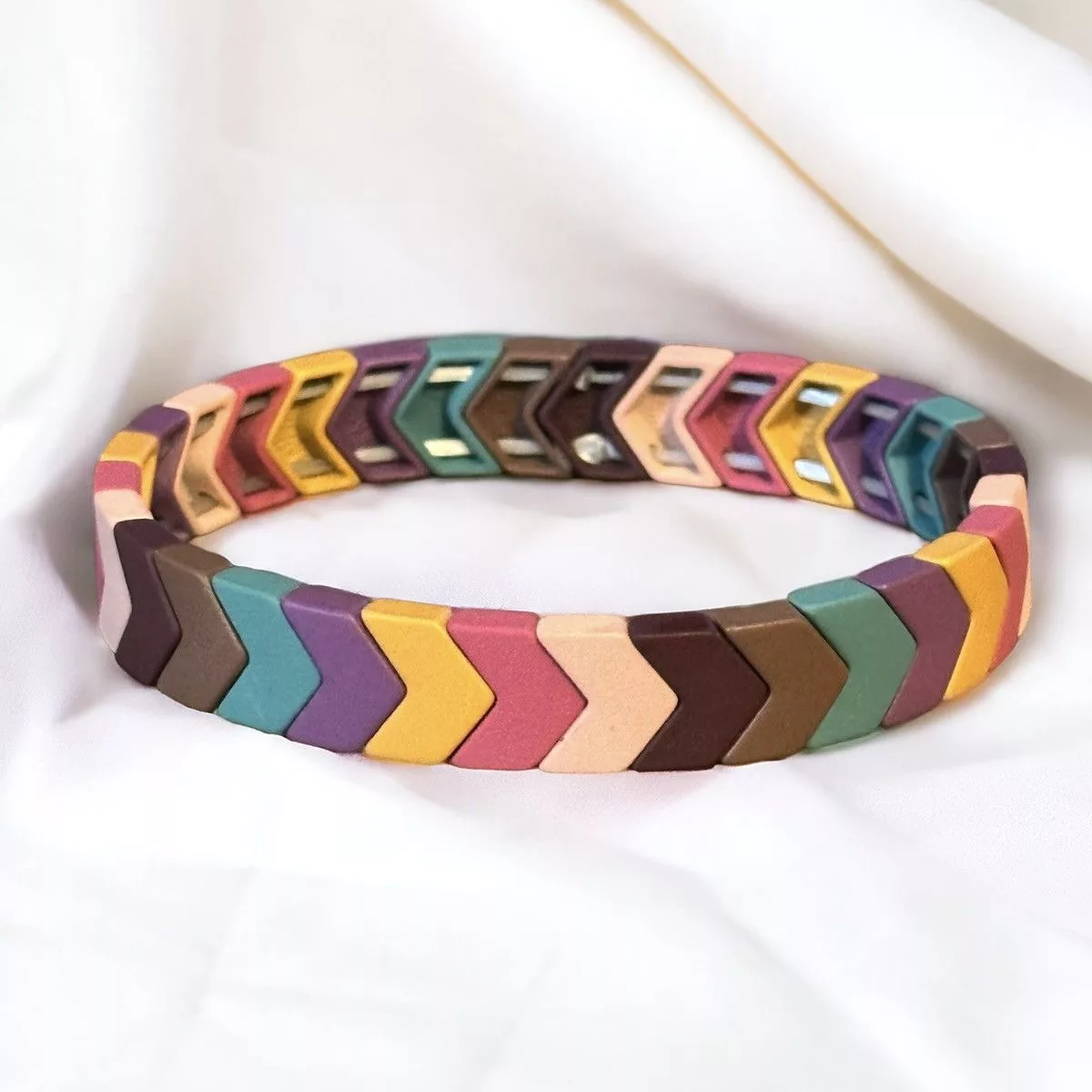Other Bracelets Other Frenzy multicolor chevron bead bracelet
