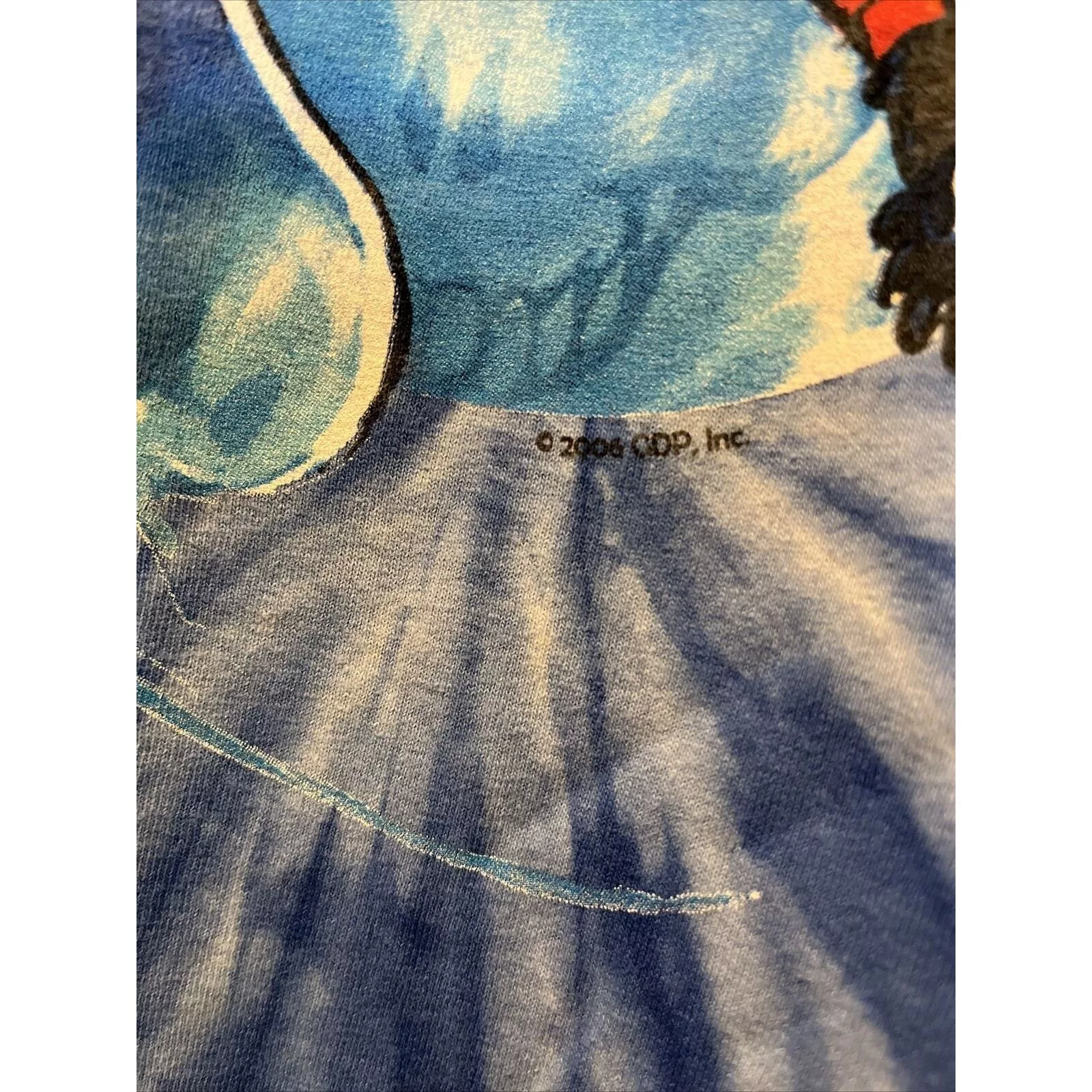 Grateful Dead Short Sleeve T Shirts "GRATEFUL DEAD" SKELETON SNOWBOARDING TIE-DYE 2006 XL BLUE