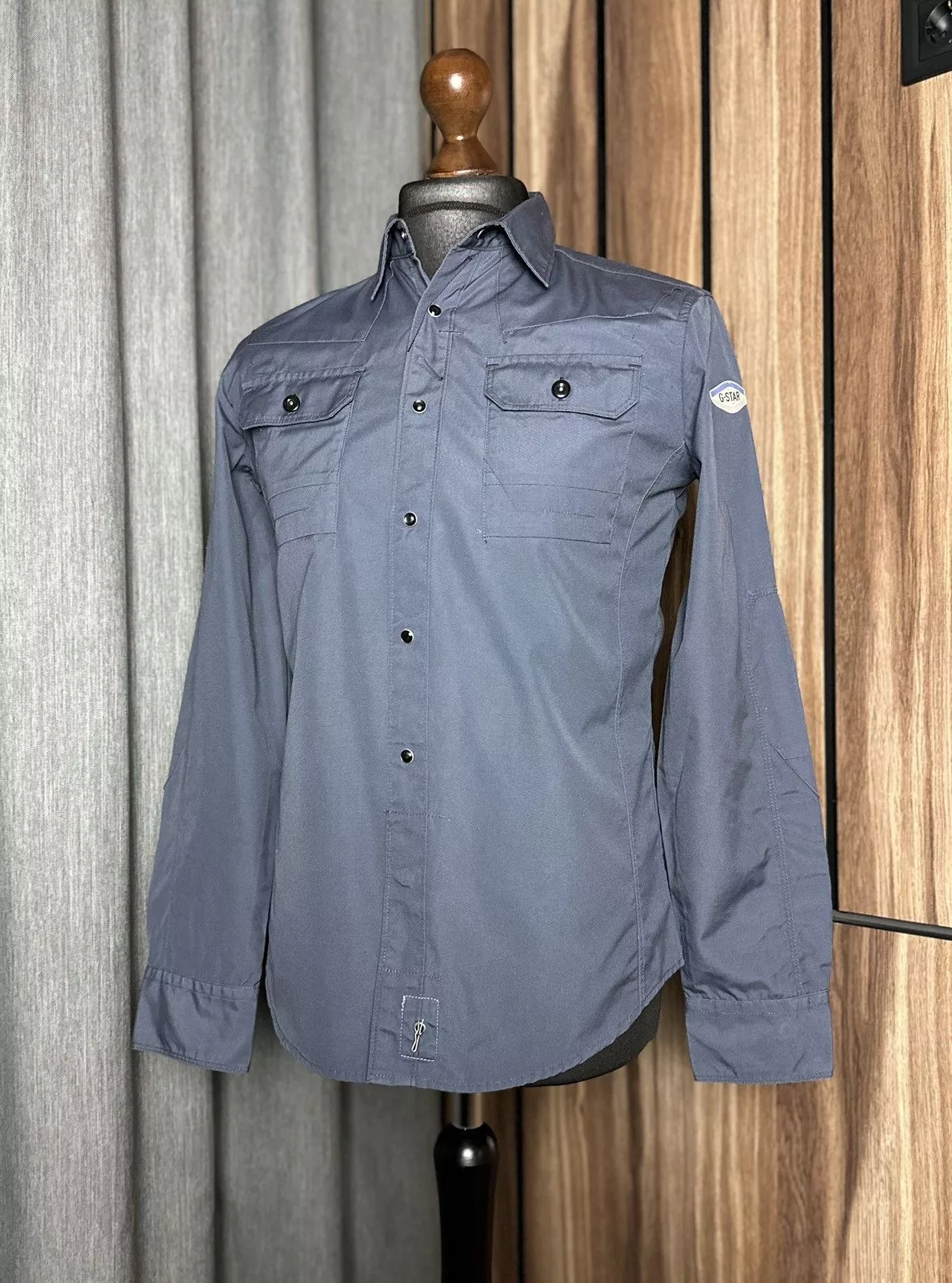 G-Star Shirts Button Ups G-Star × Japanese Brand G-Star Men's Pockets Shirt Long Sleeve Size M Multi